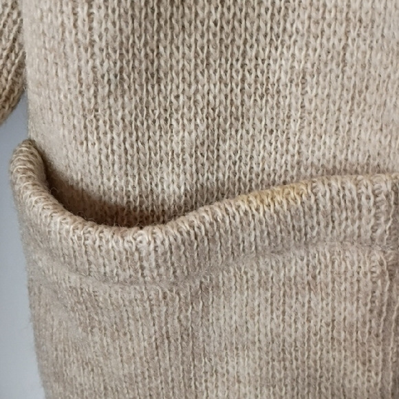 Hilda Ltd Tan Wool Blazer Coat Women’s Large Pure Laine Vierge Classic - Picture 3 of 9